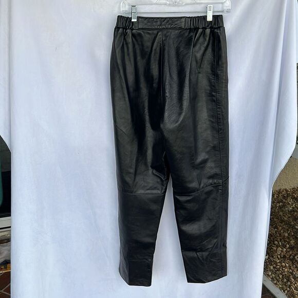 Bettina Leather Pants Elastic Waist Vintage size 8 - Picture 9 of 9